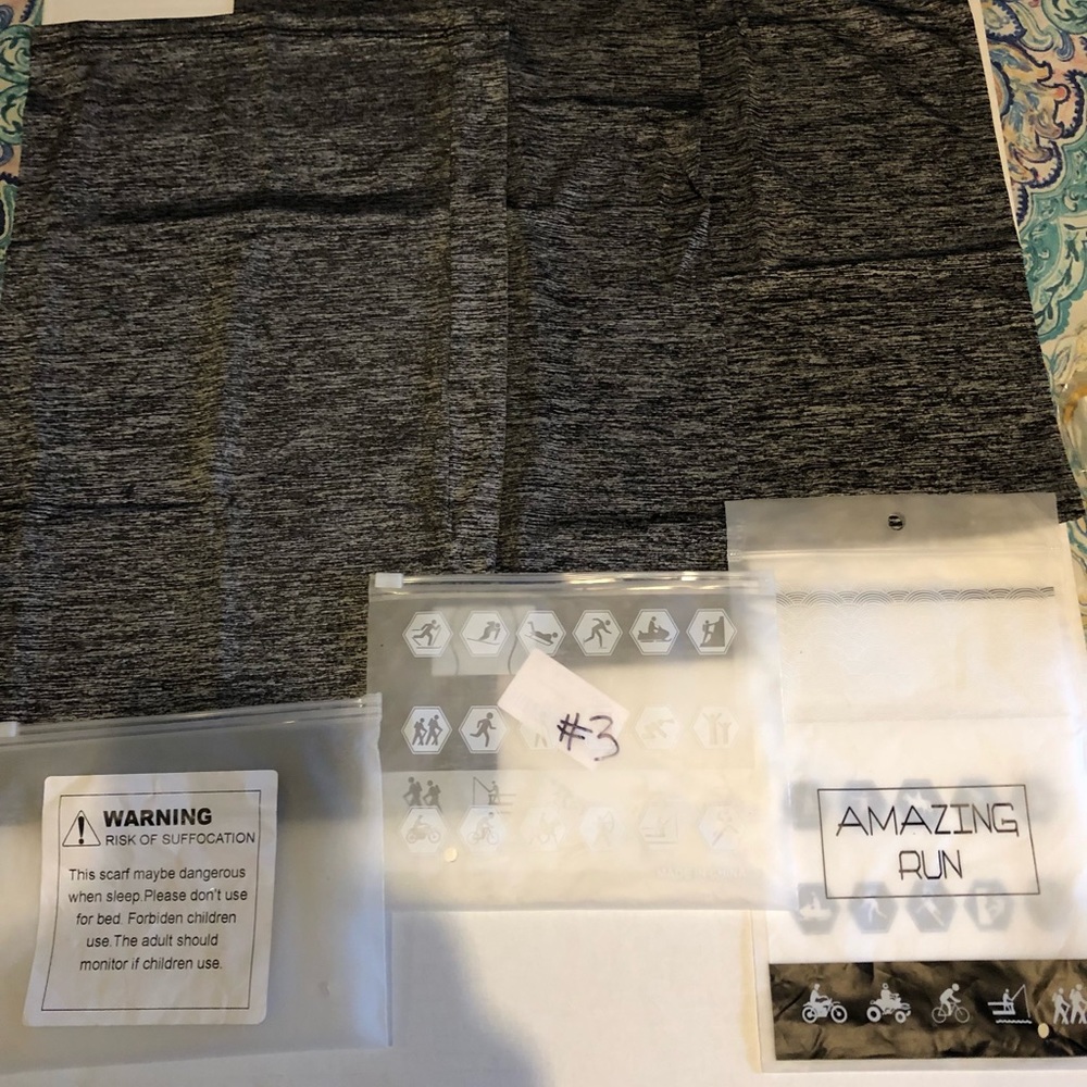 3 pack of grey neck gaiters